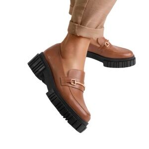 Vinci Leather Lug Sole Loafers